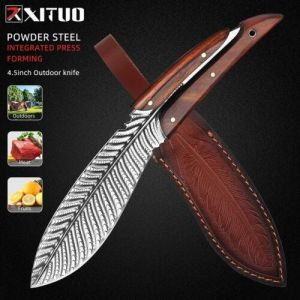 XITUO Knife  One-Piece Steel Paring Super Sharp Outdoor Portable Leather Sheath