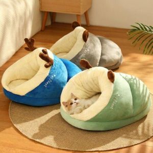 Silan Online Shop חיות מחמד Pet Nest Winter Warmth Plush Pet House Cozy Kitten Cushion Cat Basket Little Mat