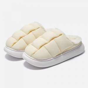 Slippers Comwarm New Fashion For Woman Man Bread Shoes Winter Warm Waterproof